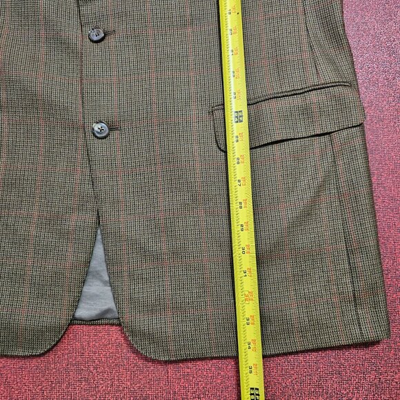 Ermenegildo Zegna Blazer Jacket 15 Milmil 15 Wool 46L Brown Check Ivy League - Picture 7 of 13